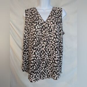 Maurices Black and White Patterned Blouse